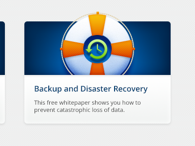 Website Callout backup icon life preserver responsive