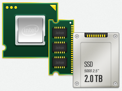 Computer Components cpu hard drive memory processor ram ssd