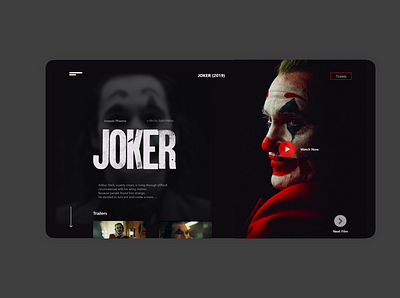 Landing Page Film UI Design app design ui ux