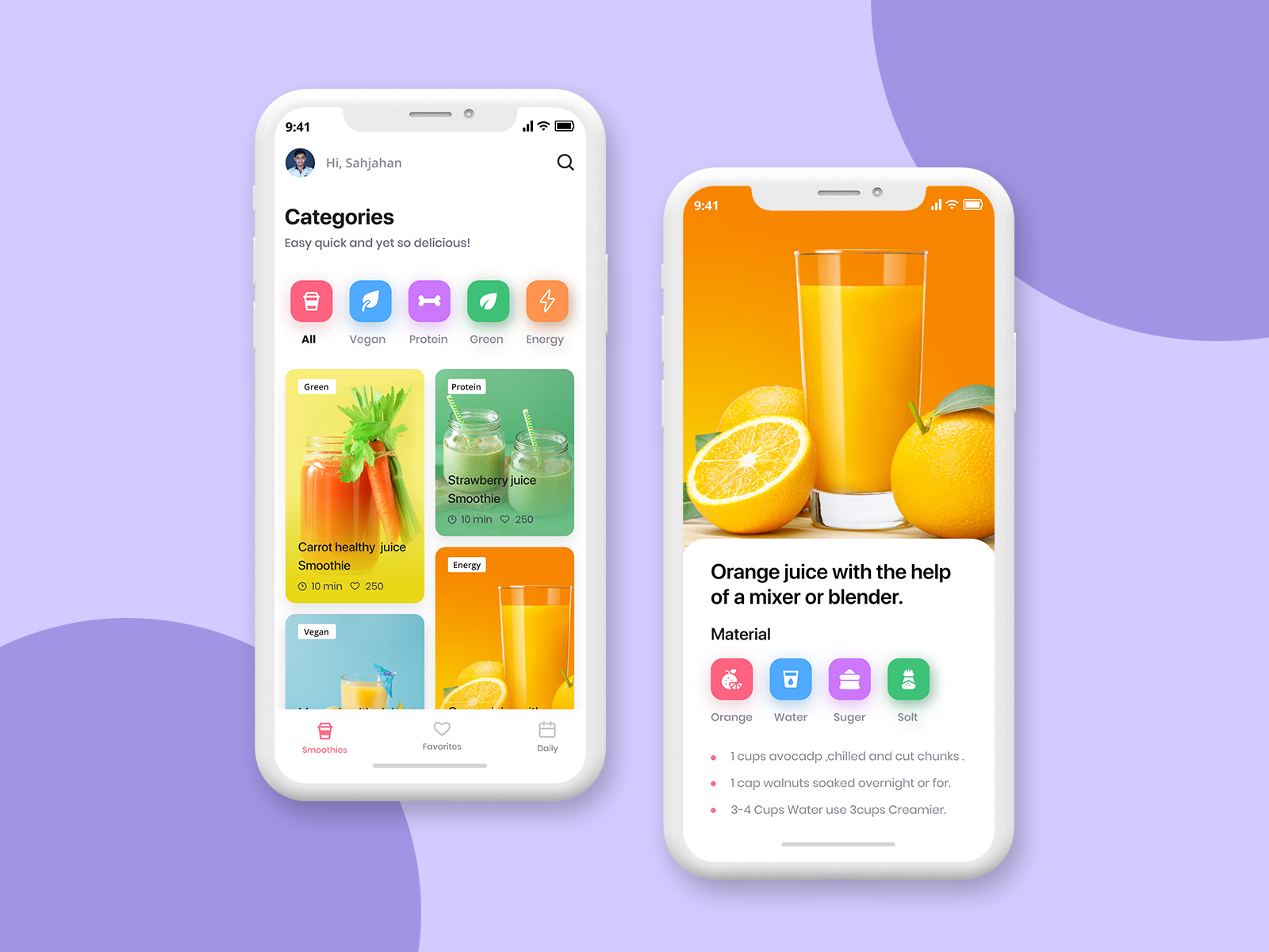 iOS Recipe App UI Design by CodexCoder on Dribbble
