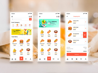 FoodLover - Food Delivery UI Kit For Figma app clean design delivery app design food mobile app
