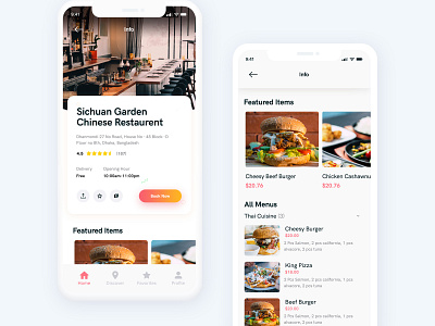 Sichuan Garden Restaurent app app concept clean design clean design concept color design food food app gradient iphonex online food delivery restaurent uiux