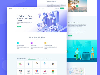 Space Sale || Landing Page building building blocks building company clean clean landing page construsion illustration landing design landing page landing page concept space