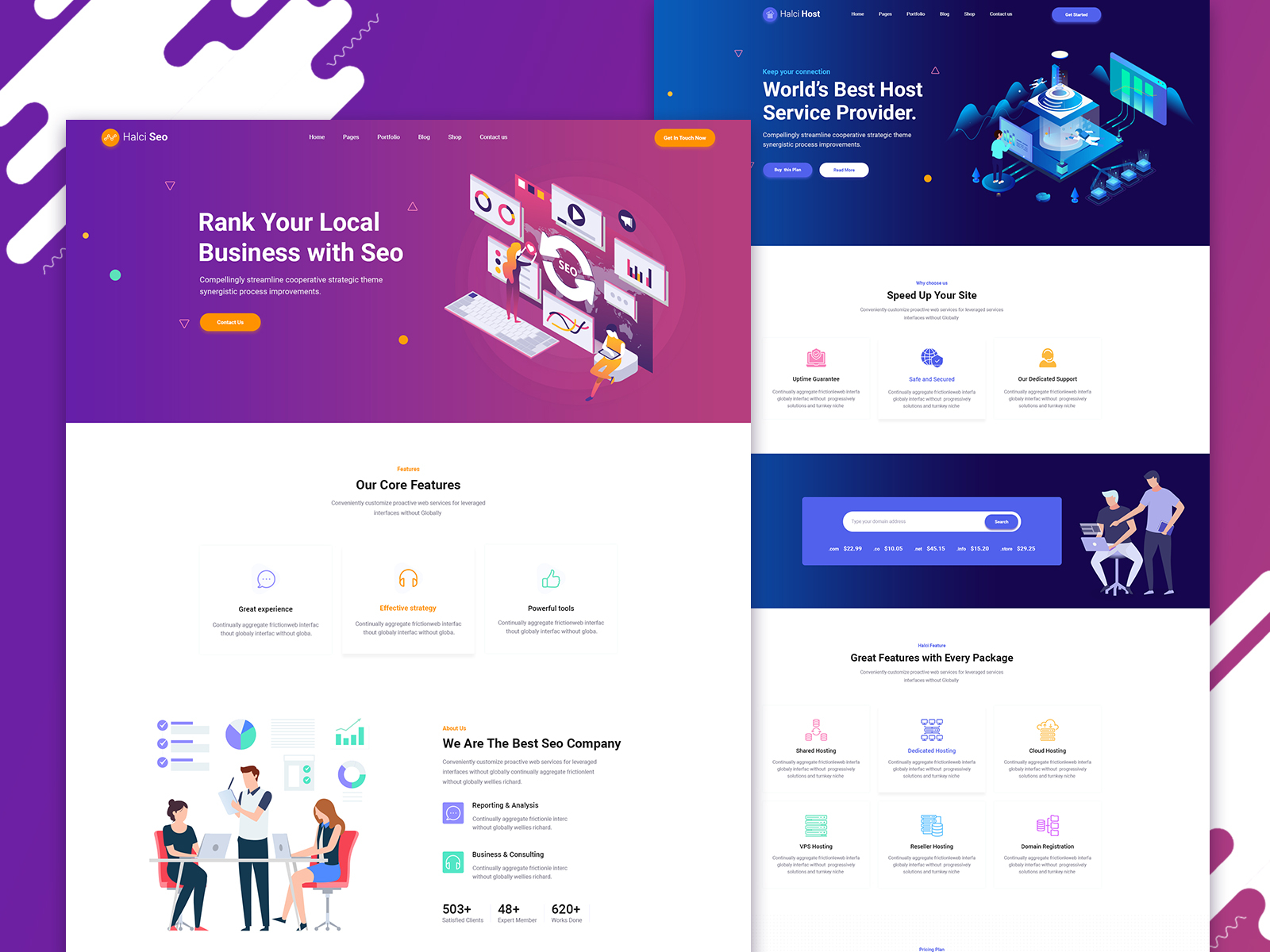 Halci Creative, Startup & Agency Psd Kit by CodexCoder on Dribbble