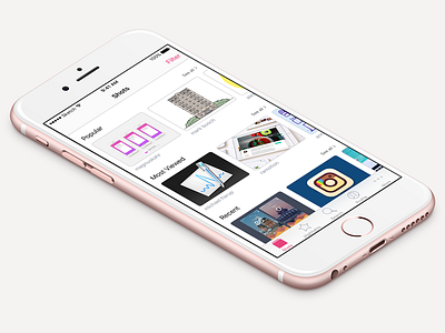 Dribble concept iOS app