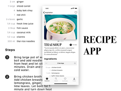 Recipe app app food ios ios11 recipe
