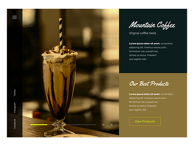 Mountain Coffee design ui ui design ux website design