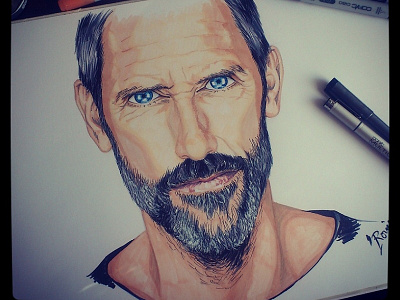 House colours copic doctor drawing house hugh illustration laurie misanthrope