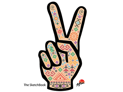 Peace etnic folklore graphic illustrator native peace tshirt vector