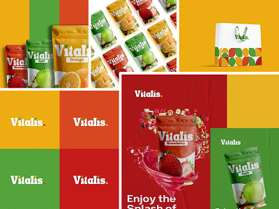 Vitalis | Fruit Supplements | Brand Identity Designs 3d animation branding graphic design logo motion graphics ui
