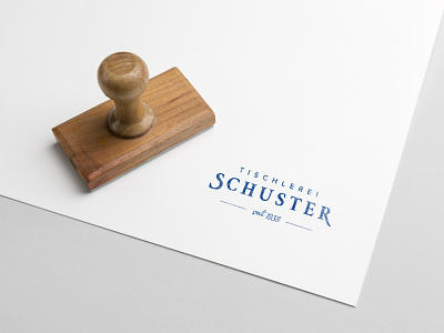 Tischlerei Schuster Stamp branding carpenter cd clean logo simple stamp stempel traditional