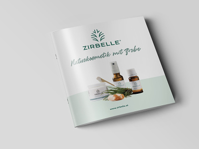 Zirbelle Folder catalog cosmetics editorial folder folder design kosmetik layout print zirbelle