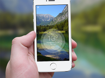 Augmented Reality Weather App app augmented reality interface iphone photoshop temperature ui weather