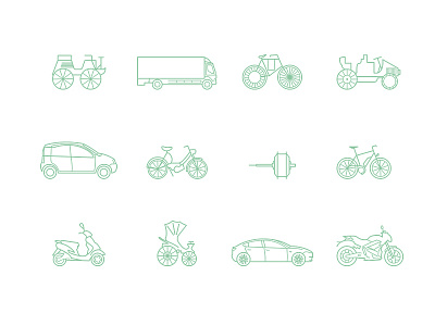 Free E-Mobility Icons cars emobility icons iconset illustration infodesign information graphic minimal mobility
