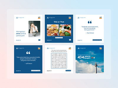 Instagram Feeds for an Outsourcing Company branding company design graphic design instagram feed