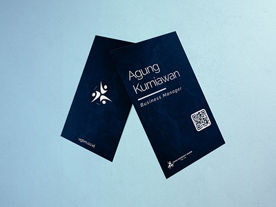 Name Card Design for PT Usaha Gunabhakti Mandiri Business blue business design elegant name card simple