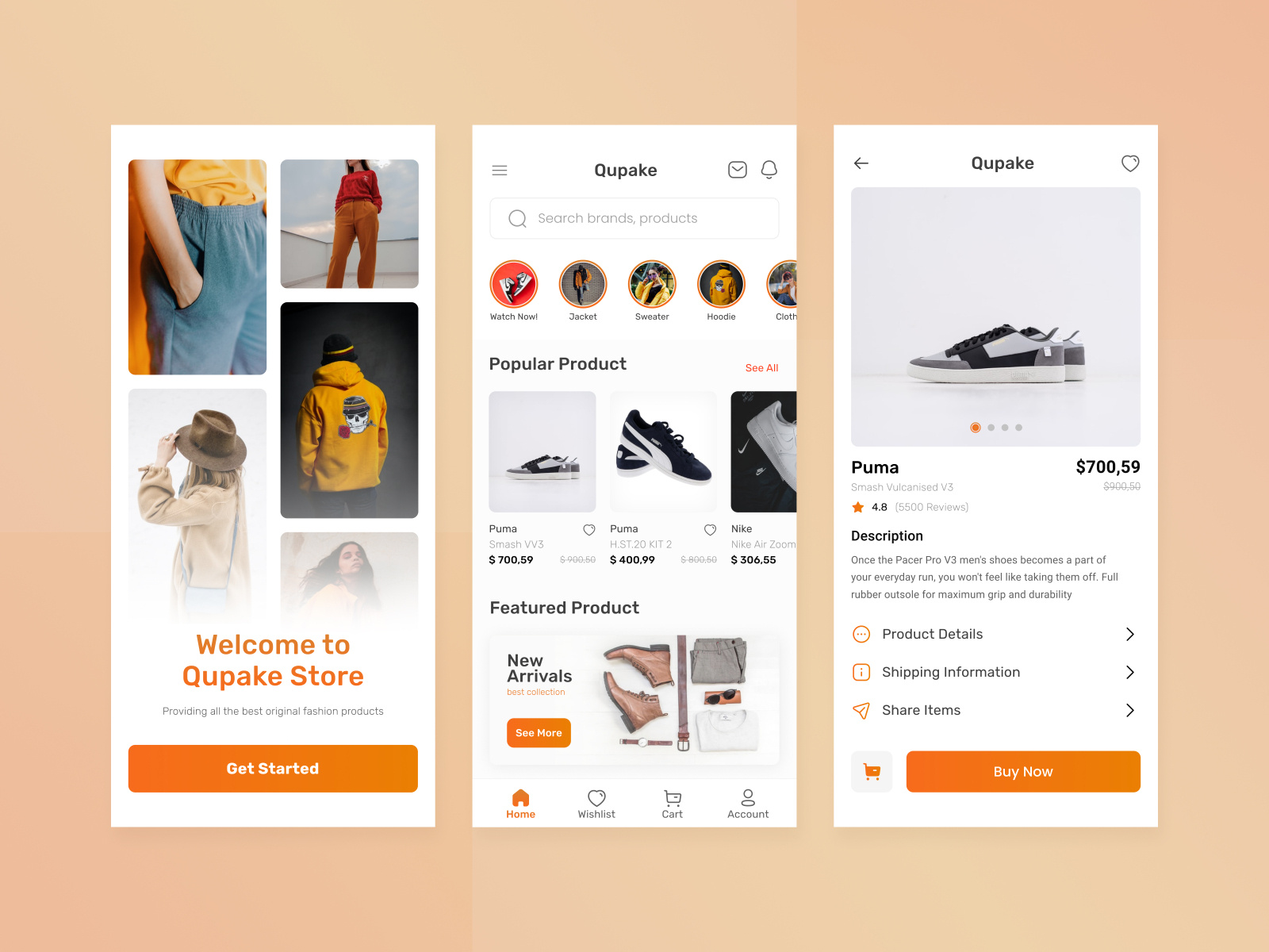 Qupake - Fashion Mobile App by Iynnnnn on Dribbble