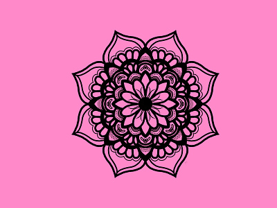 Pink Mandala - Art By Rhi Rhi - Drawings & Illustration, Abstract