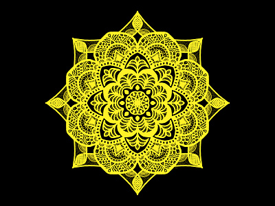 yellow and black mandala design digital art digitaldrawing doodle illustraion illustration illustration art mandala mandala design mandalaart