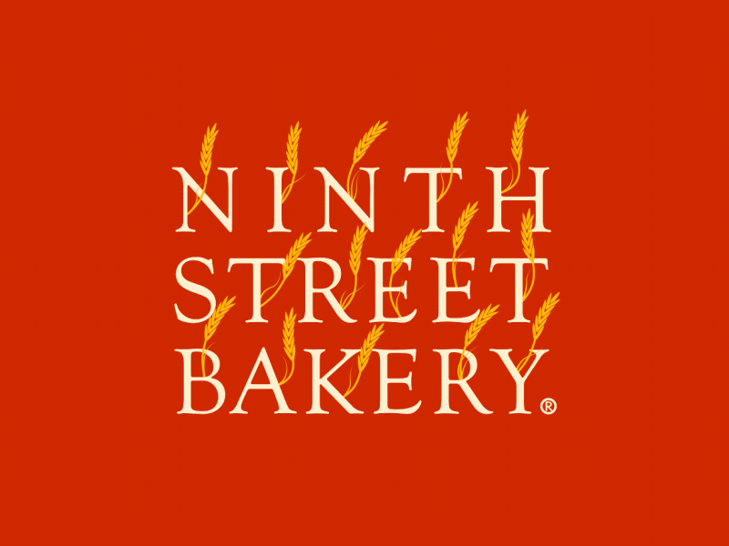 Ninth Street Bakery - Wheat in Wind [Loop] animation branding design flat gif logo loop minimal mograph motion design