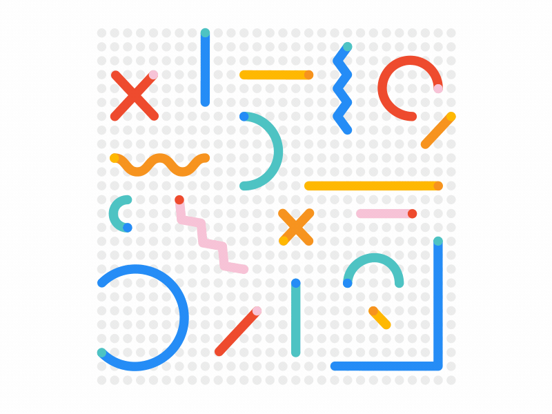 Abstract Connections - V4 dots paths lines connections loop minimal gif geometric flat mograph motion design