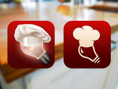 Fraternal Twins app bulb chef cook food hat icon menu restaurant