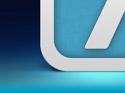 Sneak preview blue closeup grey icon ios iphone letter linen logo preview sign sneak teaser texture turquoise typo typography