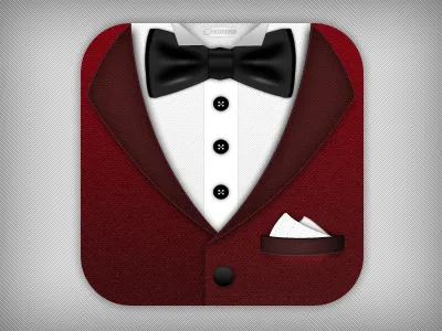 Dinner for One - Close Up app bow tie butler dinner icon interface ios iphone lunch restaurant shirt tuxedo ui waiter