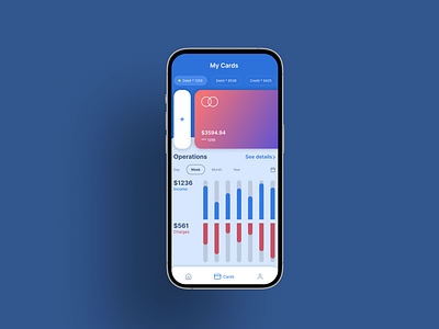 UI case: Banking app card mobile interface