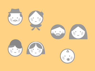 Generations family generation icons infographic simple