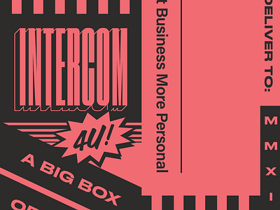 Intercom 4U! label sticker tag typography