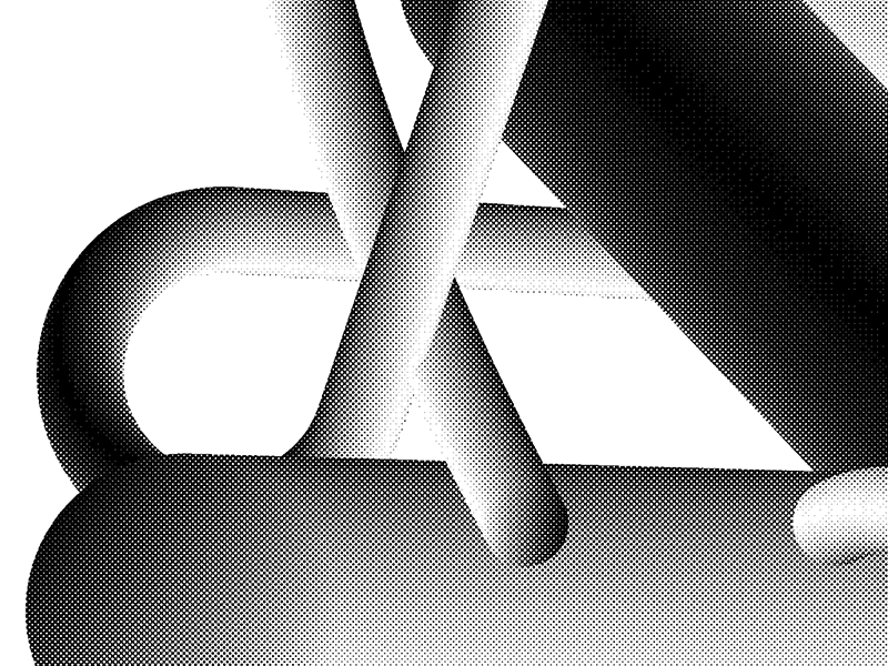 Tubes 3d bw halftone shapes tubes