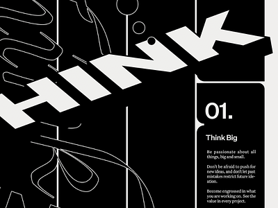 HINK black and white poster type typography