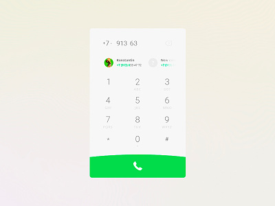 Dial Pad call chat contant dailyui design dial dial pad form messages number phone ui