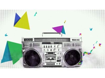 Boombox Baby! abstract boombox design