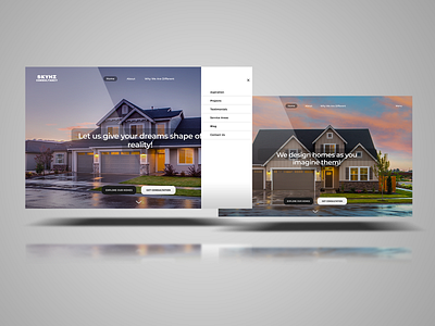 Luxury custom homes website graphic design real estate ui user interface websites