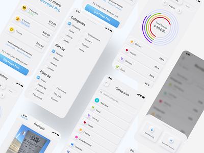 Receipt Keeper app designing appdesigning apps user interface appsapple designer graphic designing icons ios ui uidesigning user interface ux ux designing