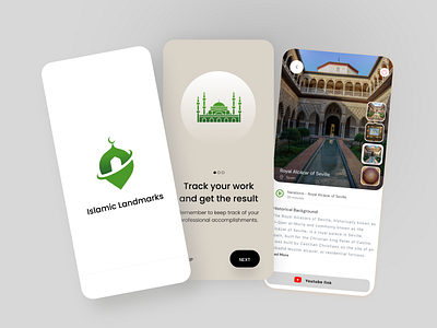 Islamic Landmarks app designing best app branding historical landmarks history islamic muslim muslim app concept ramadan trending ui user interface ux