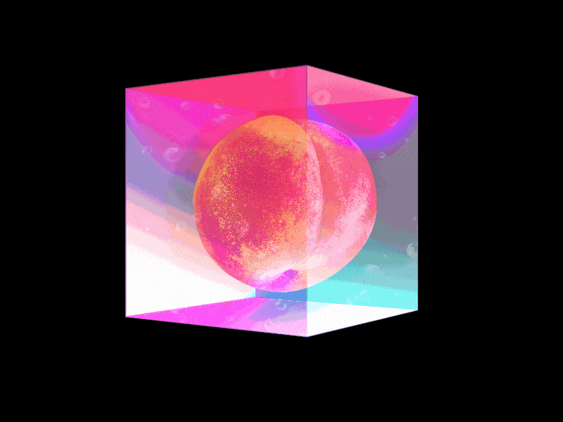 Floating Peach after effects gif loop