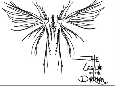 The Legend of the DarkMaker art dark darkmaker design illustration winged wingmaker