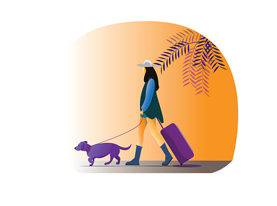 travel character design concept digital drawing flat flat illustration flat vector girl illustrator travel vector vector illustration