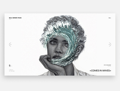 Beau Bernier Frank / UI / Redesign artist card concept painting redesign ui web website