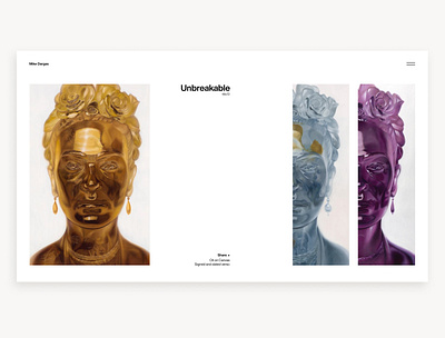 Mike Dargas / UI / Redesign artist card concept gallery redesign ui web webconcept website