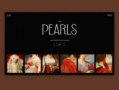 pearls art branding concept design illustration painting pearls redesign ui uidesign vector webdesign womans вебсайт