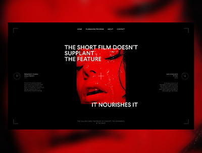 short film concept inspiration minimalism mobile redesign tablet trandy ui uidesign uitrends webconcept webdesign website вебсайт