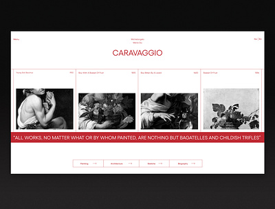 Caravaggio caravaggio concept design minimalism uidesign uitrends web webconcept webdesign website design вебдизайн вебсайт