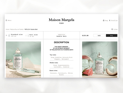 Maison Margela concept design redesign ui uidesign web webdesign вебсайт