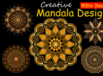 I will do geometric or simple Mandala logo design in 3hours mandala logo design mandala logo design