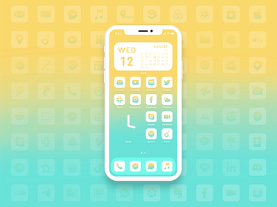 iOS 14 icons set Summer apple design icon icongraphy icons ios ios14 ios14homescreen iphone widget