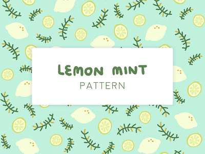 Pattern Lemon Mint design illustration lemon mint pattern pattern art pattern design tea